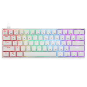 Best and good הדרך הפשוטה לקנות  Geek Customized SK61 60% 61 Keys NKRO Gateron Optical Axis Type-C Wired RGB Backlight Mechanical Gaming Keyboard - מחשבים 