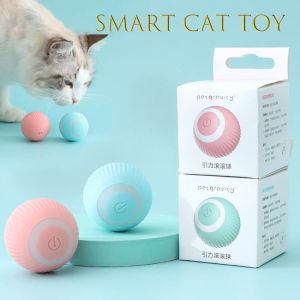 צעצוע חכם לחתול כדור חשמלי מתגלגל - ציוד לחיות מחמד
